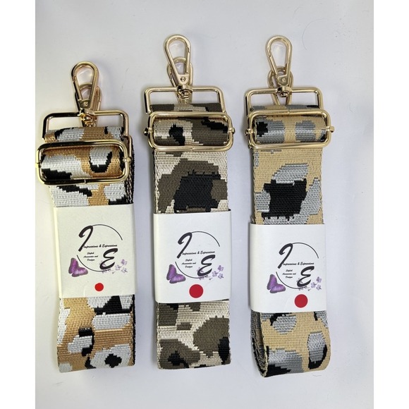 Hibate Handbags - Bronze 2" Wide Adjustable Replacement Purse Crossbody Strap Bundle Gold Hdw